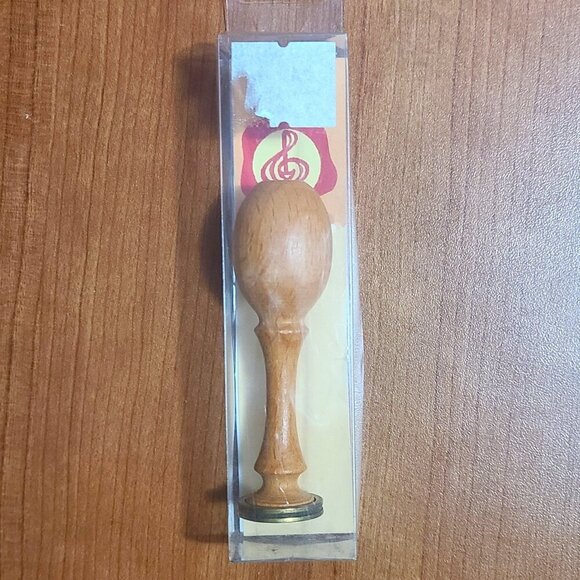 *4 for $30* Vintage Wax Seal Stamp - Music Note Treble Clef - Picture 1 of 3